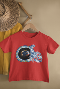 Cancer Zodiac Sign Half Sleeves T-Shirt For Girls -KidsFashionVilla