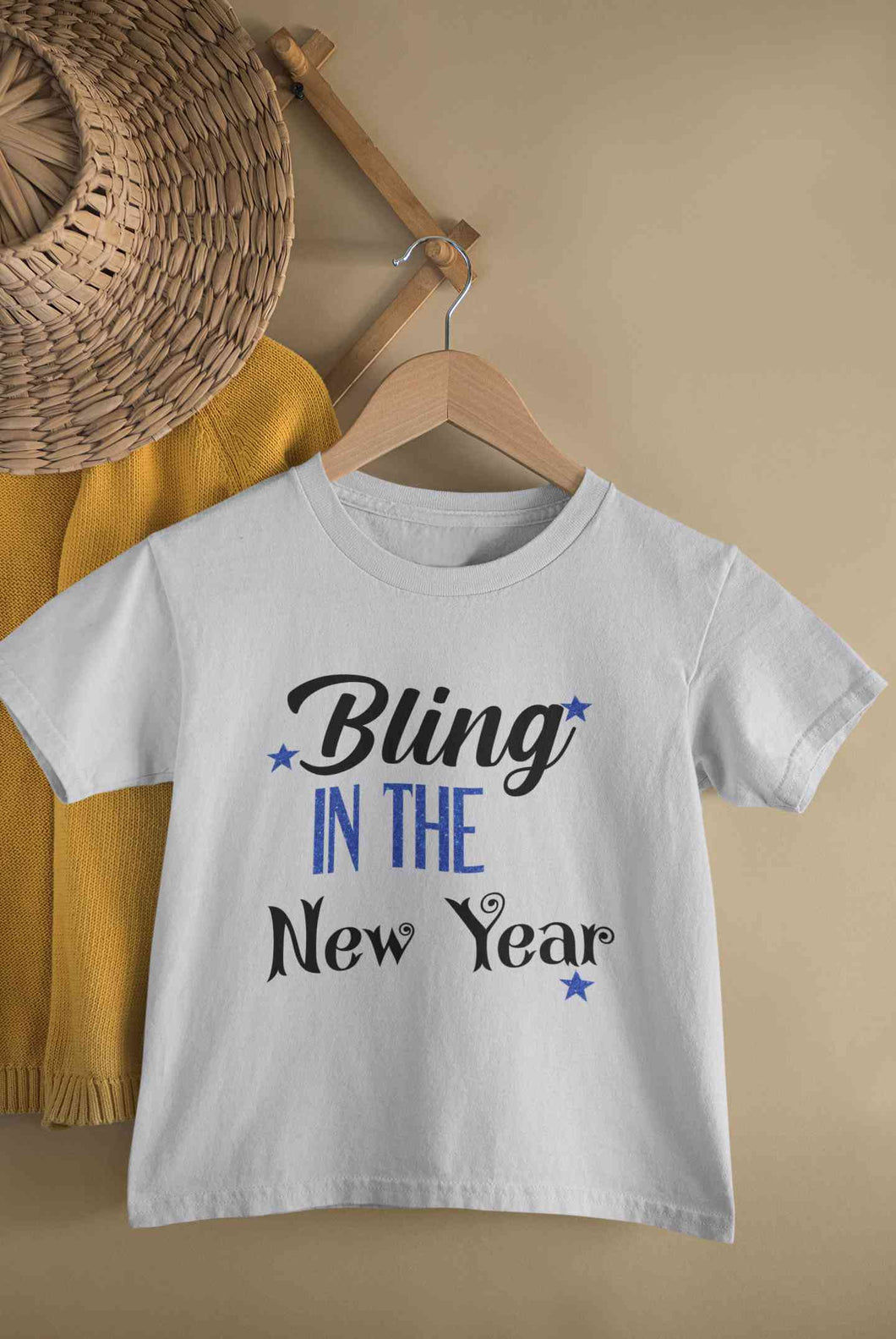 Bling In The New Year Half Sleeves T-Shirt for Boy-KidsFashionVilla