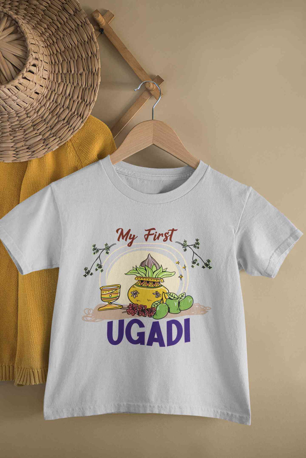 My First Ugadi Half Sleeves T-Shirt for Boy-KidsFashionVilla
