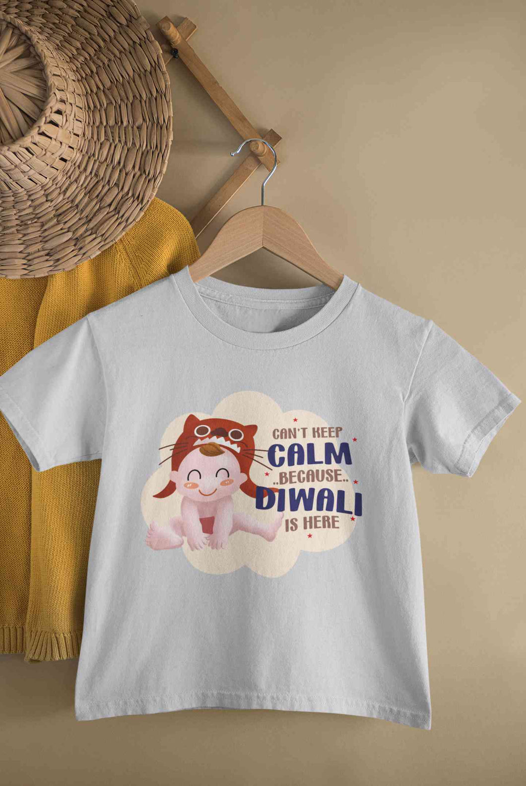 Can Not Keep Calm Because Diwali Is Here Half Sleeves T-Shirt for Boy-KidsFashionVilla