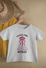 Load image into Gallery viewer, Custom Name IPL RR Rajasthan Royals Little Fan Half Sleeves T-Shirt For Girls -KidsFashionVilla
