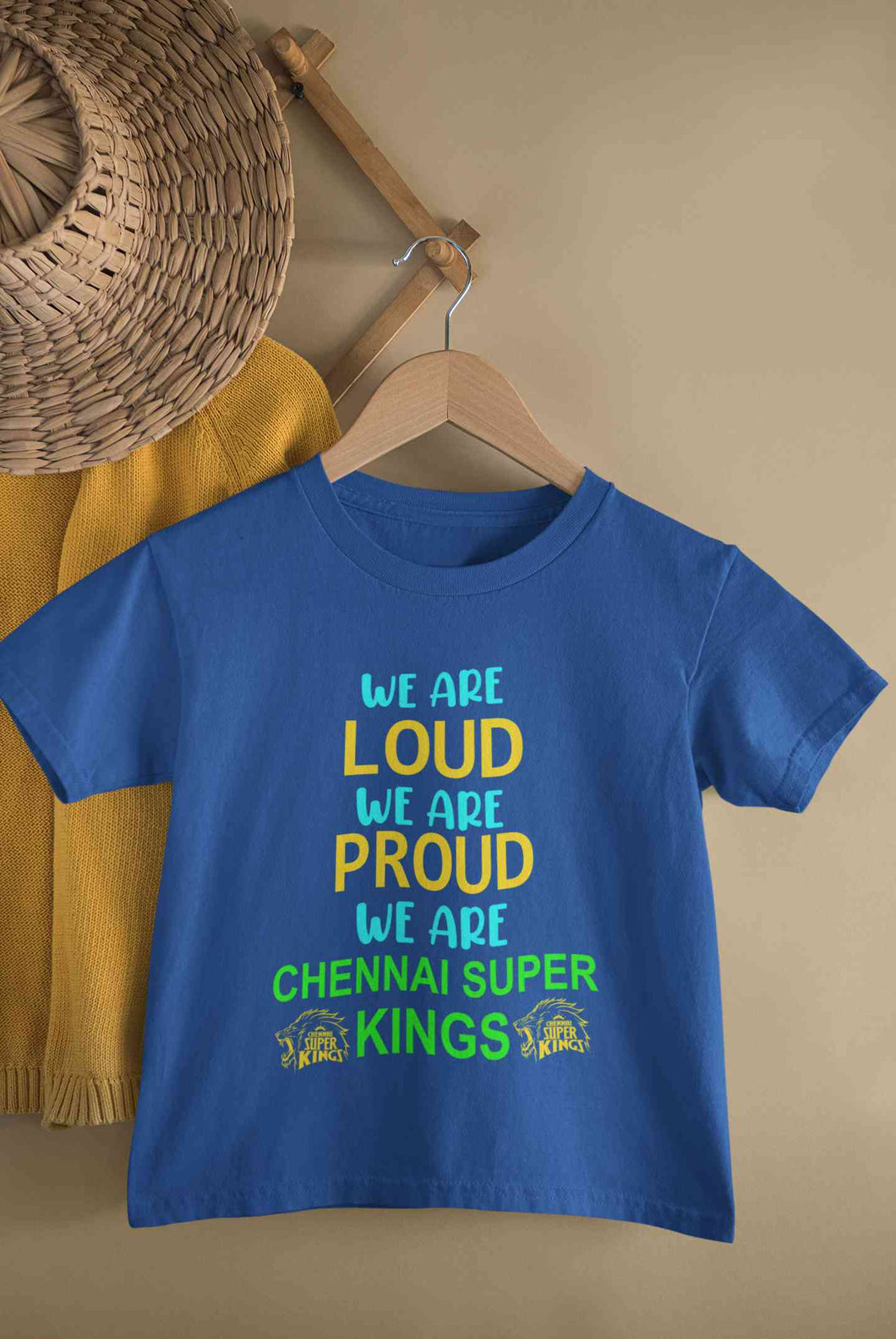 IPL We Are Loud CSK Chennai Super Kings Half Sleeves T-Shirt For Girls -KidsFashionVilla