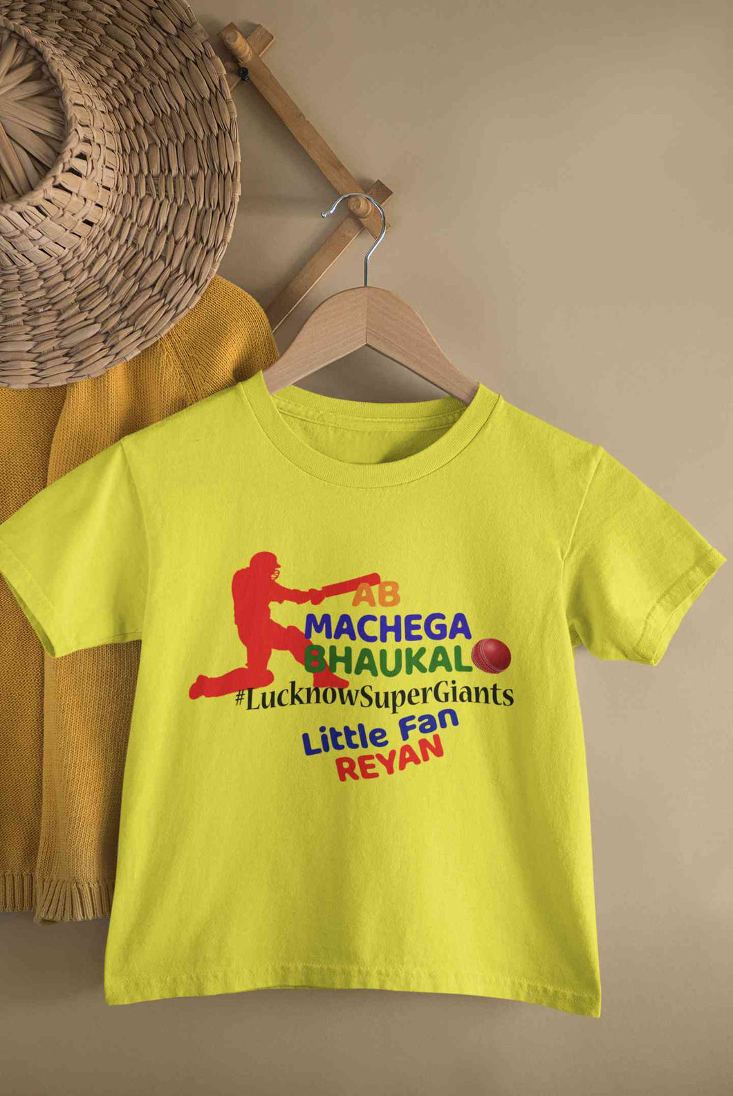 Custom Name IPL LSG LucknowSuperGiants Boy Half Sleeves T-Shirt for Boy-KidsFashionVilla