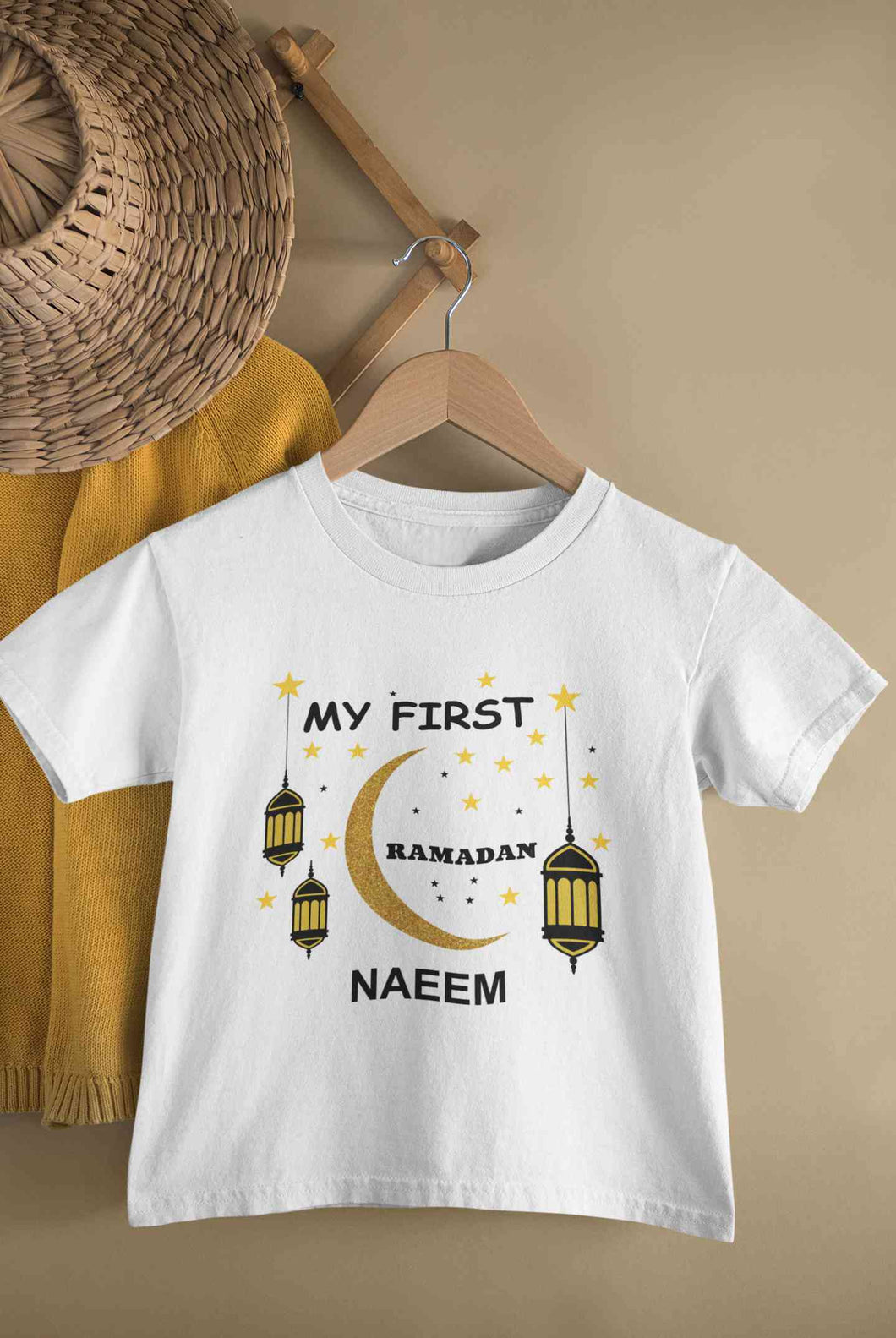 Custom Name My First Ramadan Half Sleeves T-Shirt for Boy-KidsFashionVilla