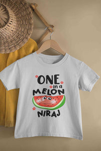 Custom Name Happy One Year First Birthday Half Sleeves T-Shirt for Boy-KidsFashionVilla