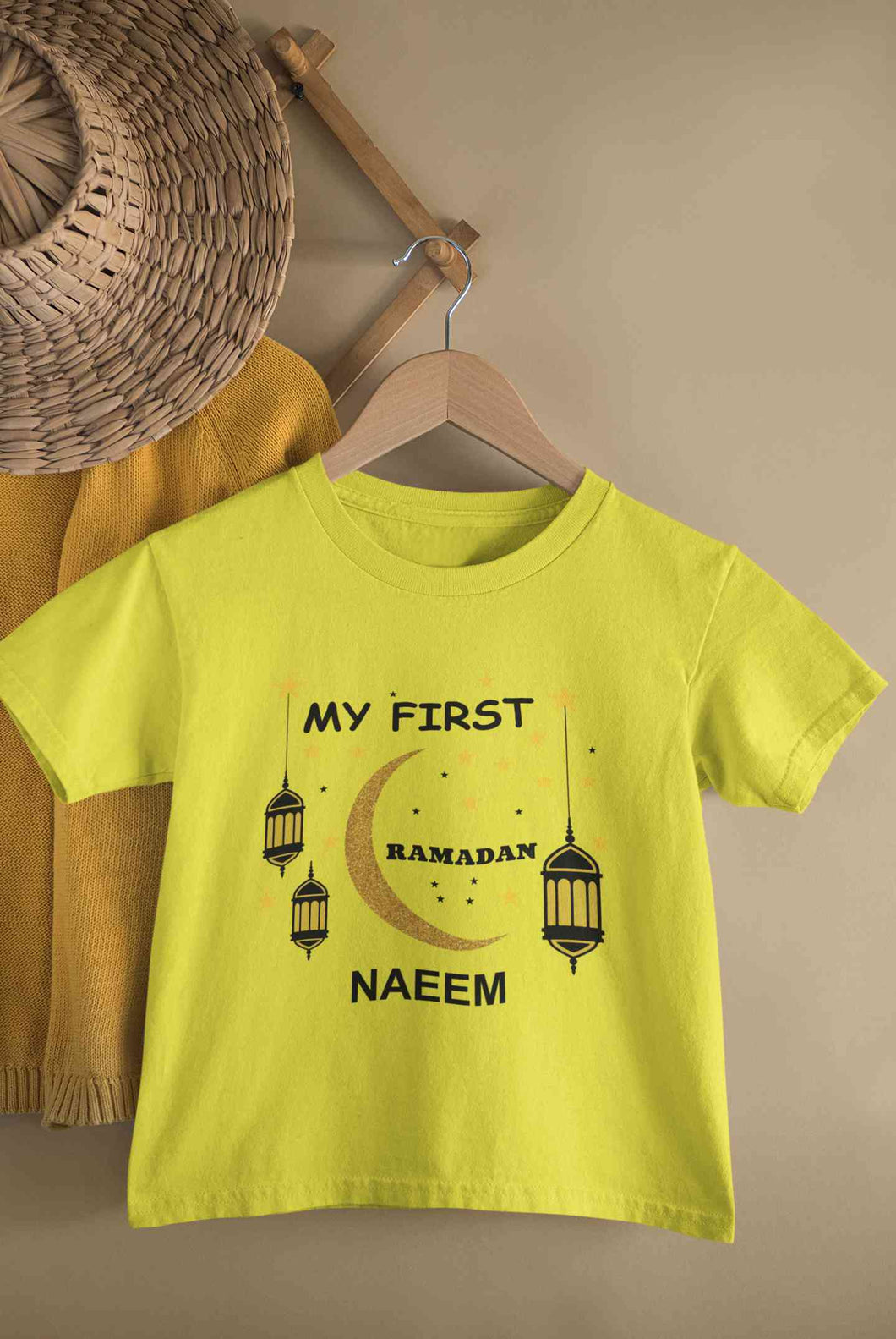 Custom Name My First Ramadan Half Sleeves T-Shirt for Boy-KidsFashionVilla