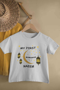 Custom Name My First Ramadan Half Sleeves T-Shirt for Boy-KidsFashionVilla