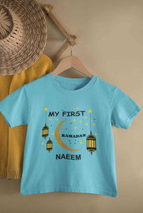 Custom Name My First Ramadan Half Sleeves T-Shirt for Boy-KidsFashionVilla