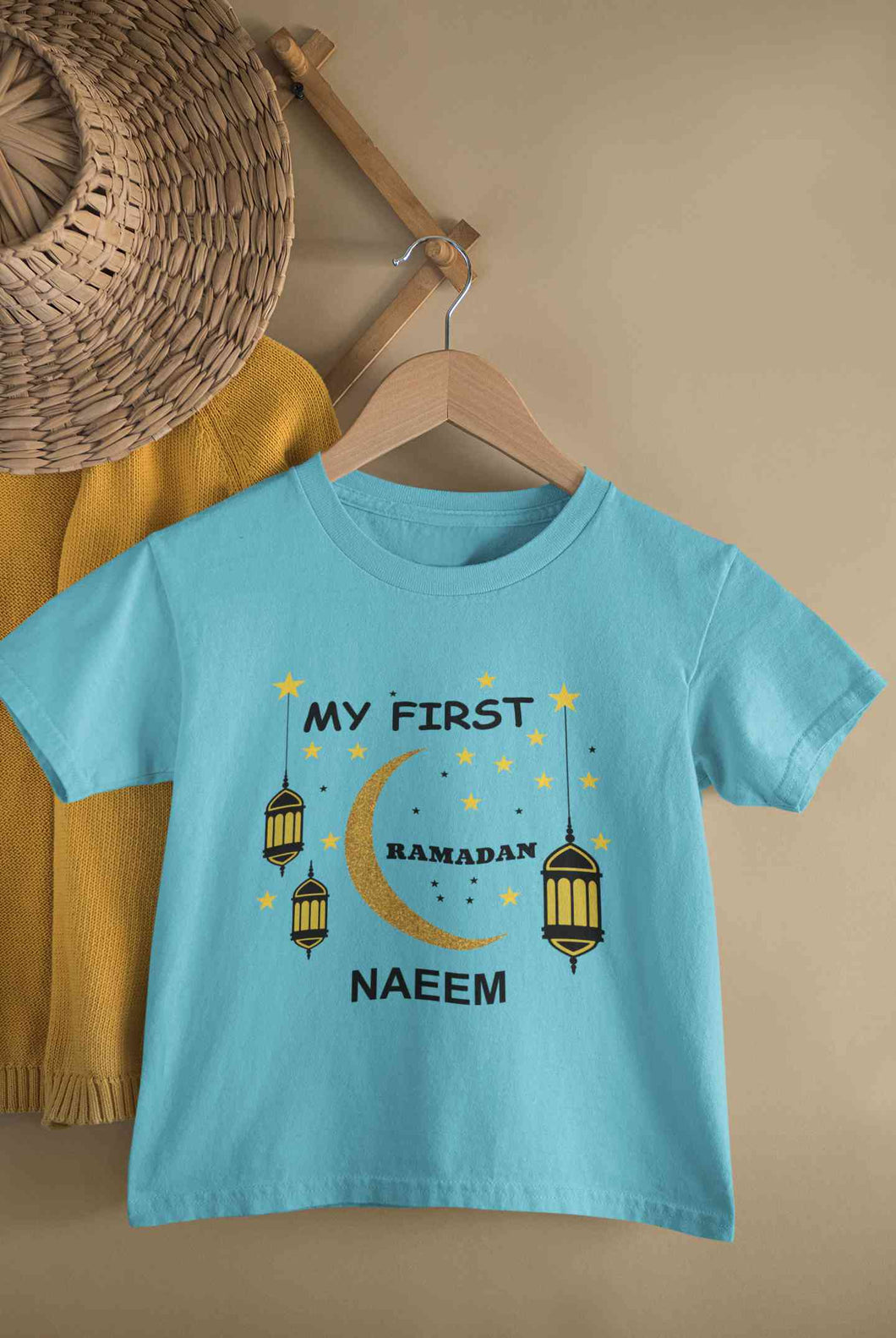 Custom Name My First Ramadan Half Sleeves T-Shirt for Boy-KidsFashionVilla