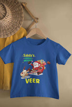Load image into Gallery viewer, Customized Name Santas Little Helper Christmas Half Sleeves T-Shirt for Boy-KidsFashionVilla
