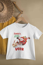 Load image into Gallery viewer, Customized Name Santas Little Helper Christmas Half Sleeves T-Shirt for Boy-KidsFashionVilla
