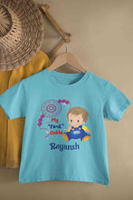 Load image into Gallery viewer, Custom Name My First Rakhi Half Sleeves T-Shirt for Boy-KidsFashionVilla
