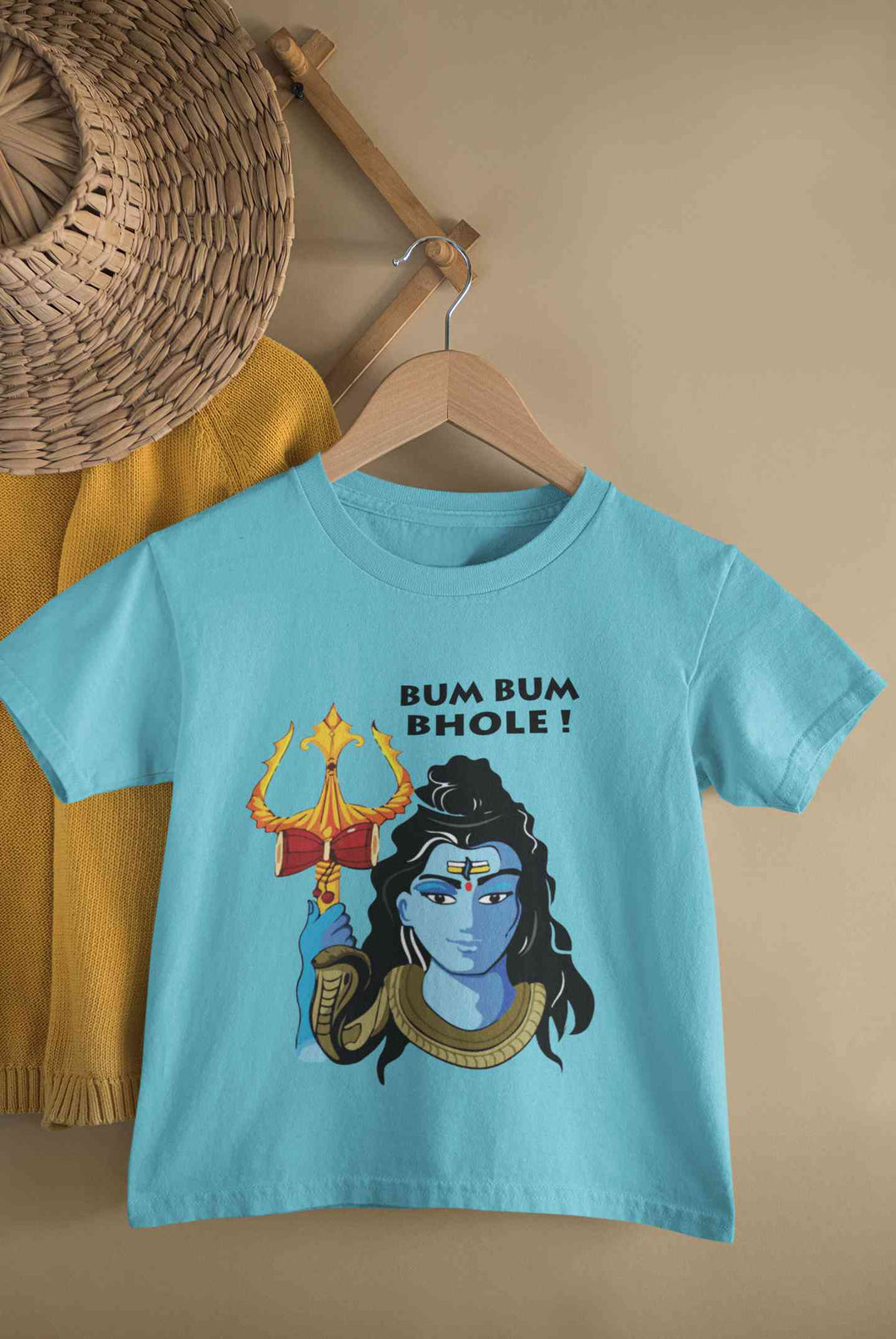 Bum Bum Bhole Maha Shivratri Half Sleeves T-Shirt for Boy-KidsFashionVilla