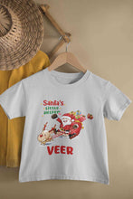 Load image into Gallery viewer, Customized Name Santas Little Helper Christmas Half Sleeves T-Shirt for Boy-KidsFashionVilla
