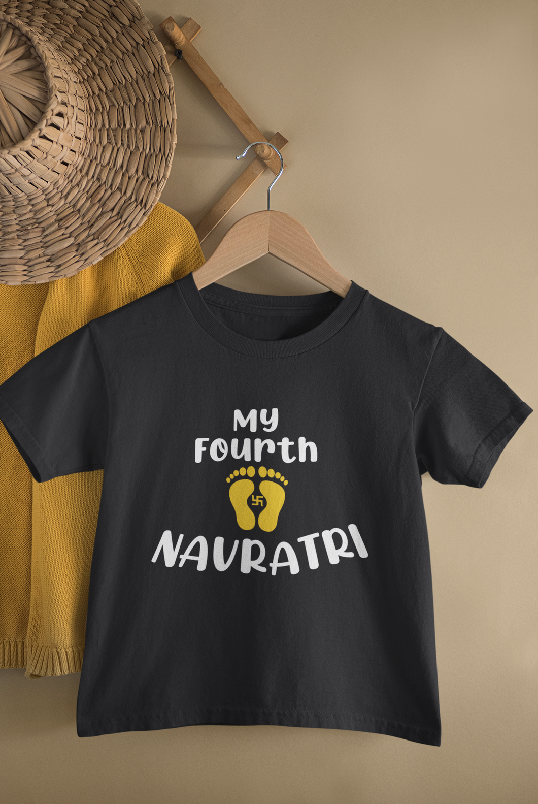 My Fourth Navratri Half Sleeves T-Shirt for Boy-KidsFashionVilla