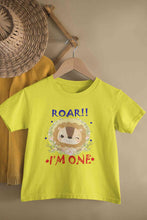 Load image into Gallery viewer, Roar I Am One First Birthday Half Sleeves T-Shirt for Boy-KidsFashionVilla
