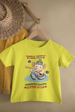 Load image into Gallery viewer, Twinkle Twinkle Little Star Ganpati Bappa Superstar Ganesh Chaturthi Half Sleeves T-Shirt for Boy-KidsFashionVilla
