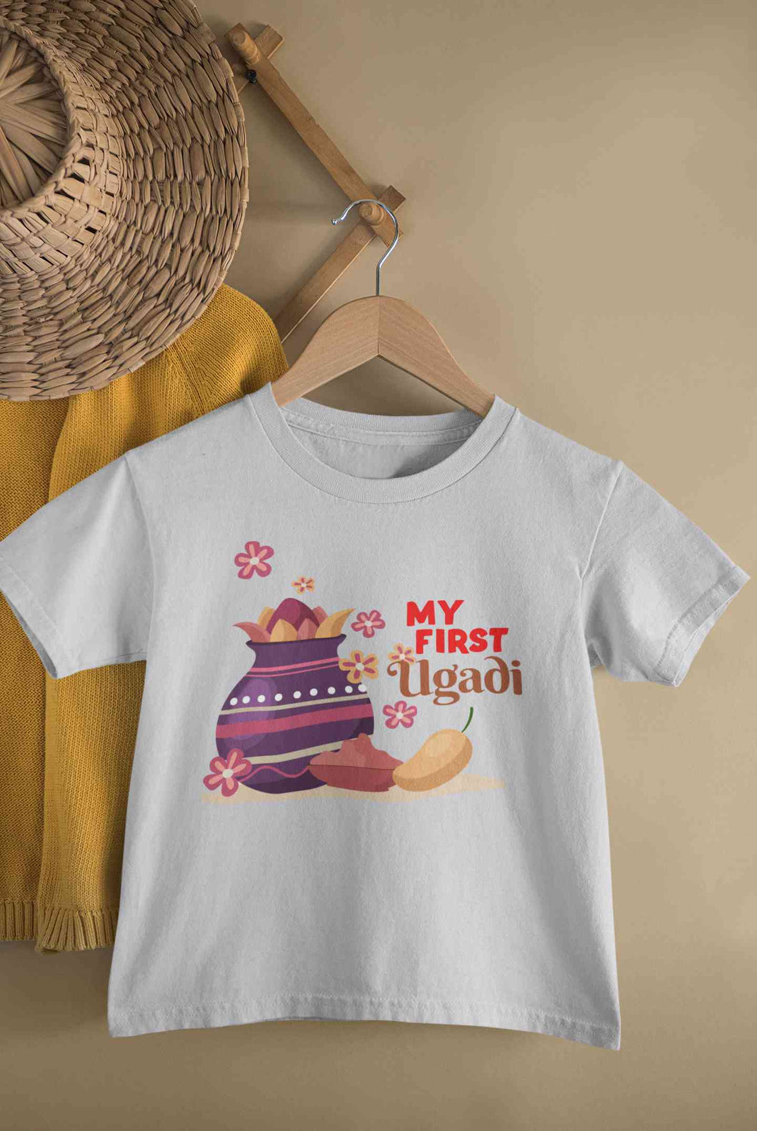 My First Ugadi Half Sleeves T-Shirt for Boy-KidsFashionVilla