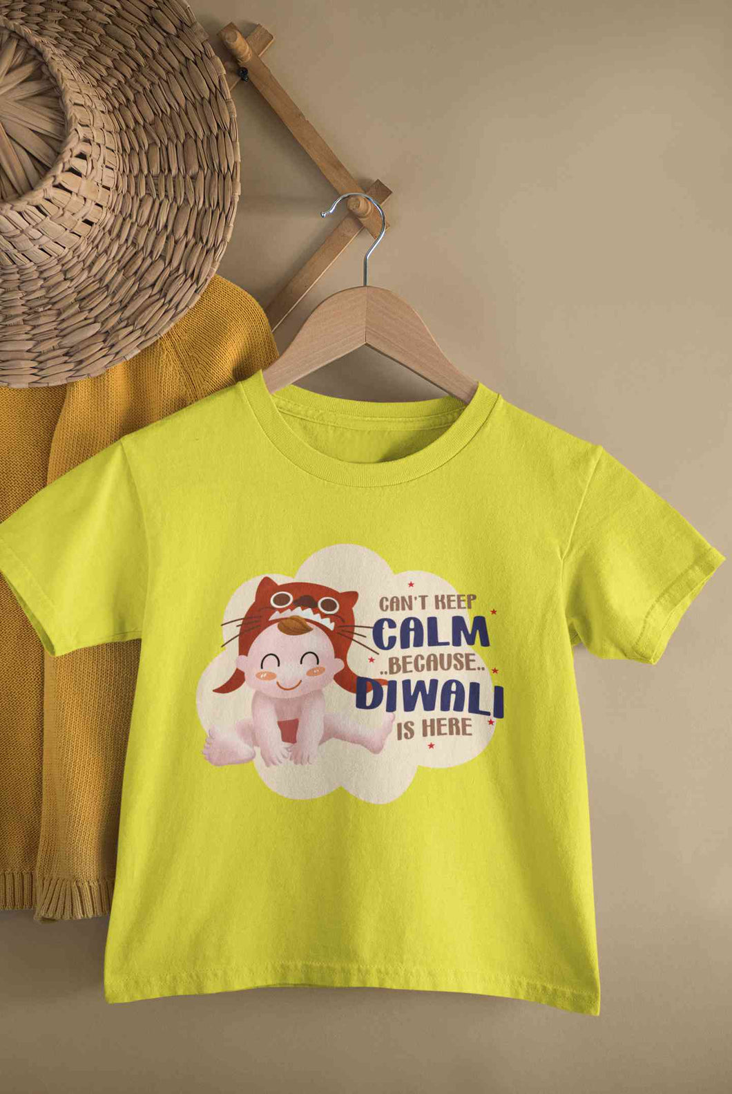 Can Not Keep Calm Because Diwali Is Here Half Sleeves T-Shirt for Boy-KidsFashionVilla