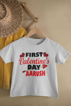 Load image into Gallery viewer, Custom Name First Valentine Half Sleeves T-Shirt for Boy-KidsFashionVilla
