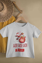 Load image into Gallery viewer, Customized Name Ho! Ho! Ho! Christmas Half Sleeves T-Shirt for Boy-KidsFashionVilla
