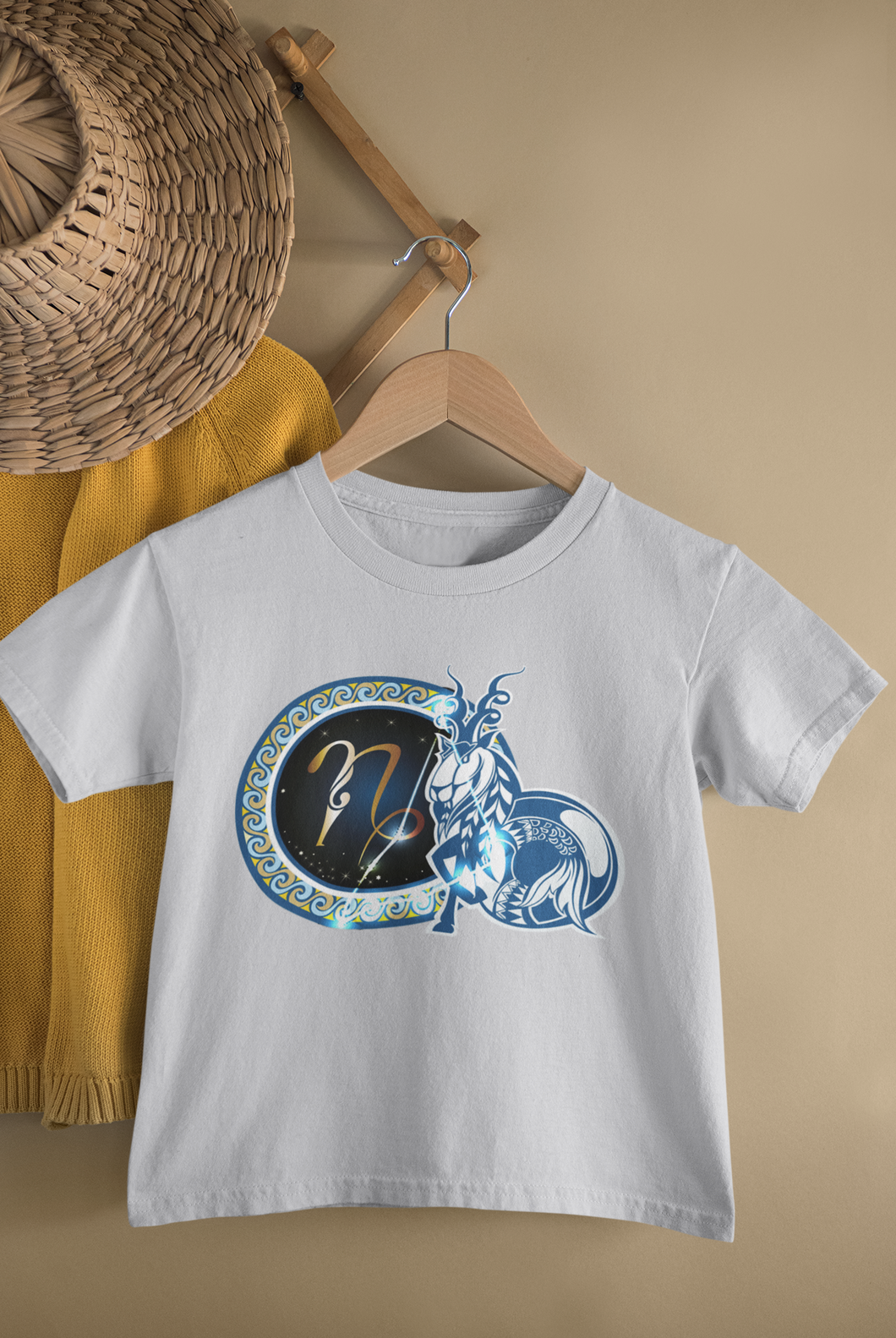 Capricon Zodiac Sign Half Sleeves T-Shirt for Boy-KidsFashionVilla