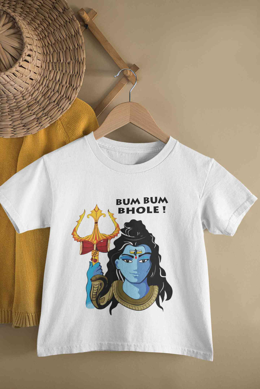 Bum Bum Bhole Maha Shivratri Half Sleeves T-Shirt for Boy-KidsFashionVilla