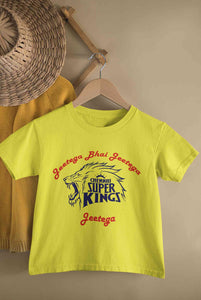 IPL Chennai Super Kings Jeetega Bhai Jeetega CSK Jeetega Half Sleeves T-Shirt for Boy-KidsFashionVilla