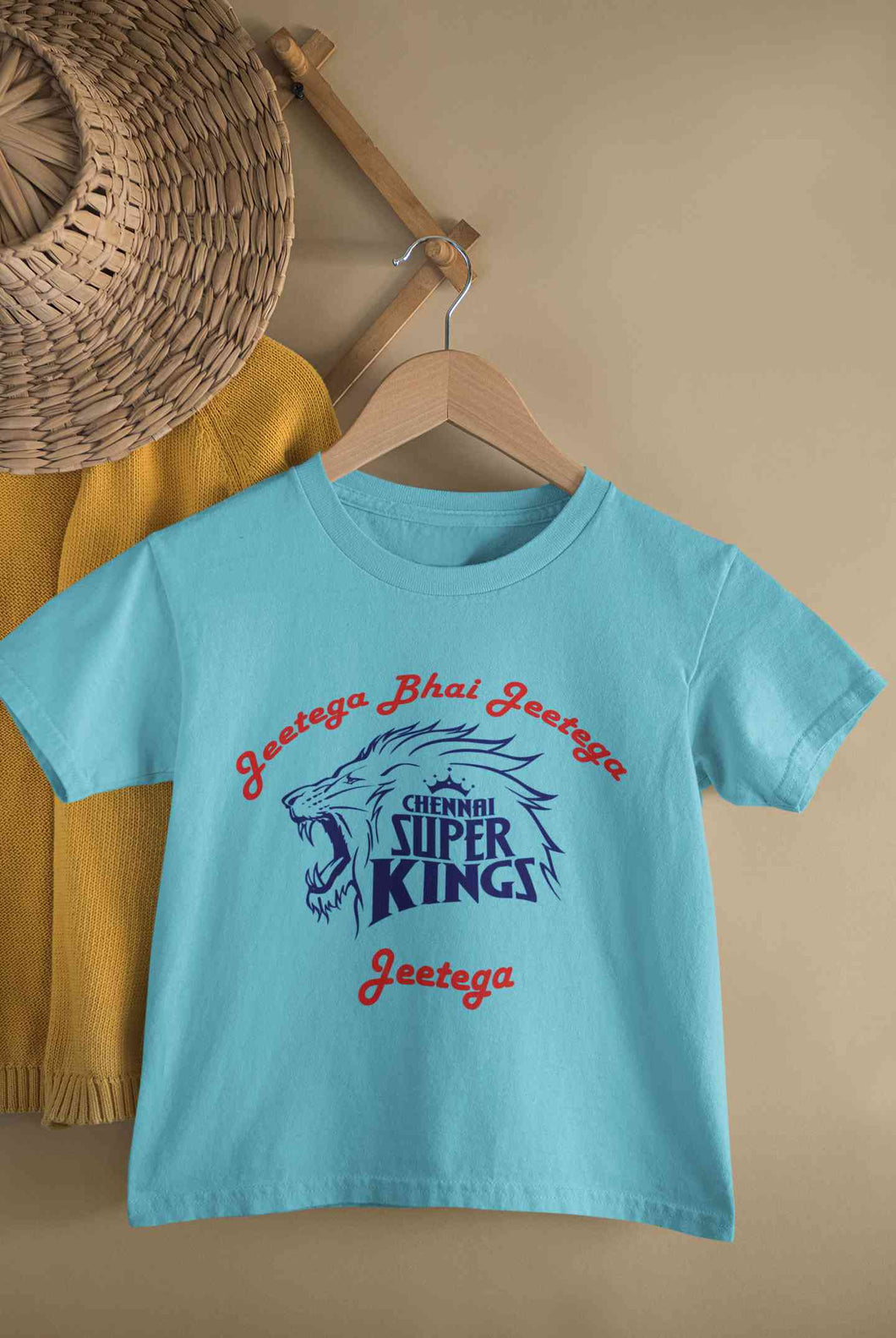 IPL Chennai Super Kings Jeetega Bhai Jeetega CSK Jeetega Half Sleeves T-Shirt for Boy-KidsFashionVilla
