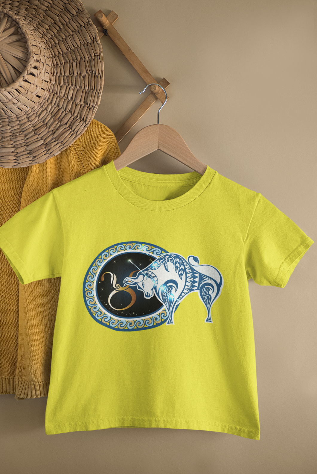 Taurus Zodiac Sign Half Sleeves T-Shirt for Boy-KidsFashionVilla