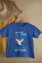 Load image into Gallery viewer, Custom Name Brother Shark Doo Doo Doo Rakhi Half Sleeves T-Shirt for Boy-KidsFashionVilla
