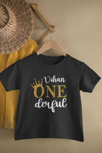 Load image into Gallery viewer, Custom Name First Birthday Half Sleeves T-Shirt for Boy-KidsFashionVilla

