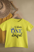 Load image into Gallery viewer, Custom Name First Birthday Half Sleeves T-Shirt for Boy-KidsFashionVilla
