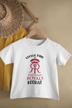 Load image into Gallery viewer, Custom Name IPL RR Rajasthan Royals Little Fan Half Sleeves T-Shirt For Girls -KidsFashionVilla
