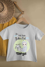 Load image into Gallery viewer, Custom Name Its My First Bakra Eid Half Sleeves T-Shirt For Girls -KidsFashionVilla
