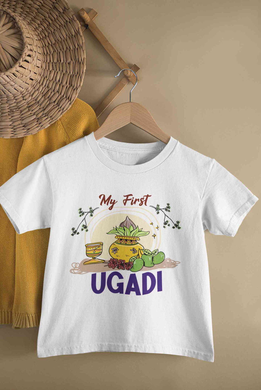 My First Ugadi Half Sleeves T-Shirt for Boy-KidsFashionVilla