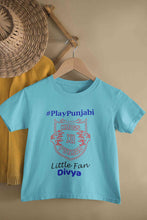 Load image into Gallery viewer, Custom Name IPL PBKS Punjab Kings PlayPunjabi Kings Eleven Punjab Half Sleeves T-Shirt For Girls -KidsFashionVilla
