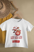 Load image into Gallery viewer, Customized Name Ho! Ho! Ho! Christmas Half Sleeves T-Shirt for Boy-KidsFashionVilla
