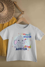 Load image into Gallery viewer, Custom Name My First Diwali Half Sleeves T-Shirt for Boy-KidsFashionVilla
