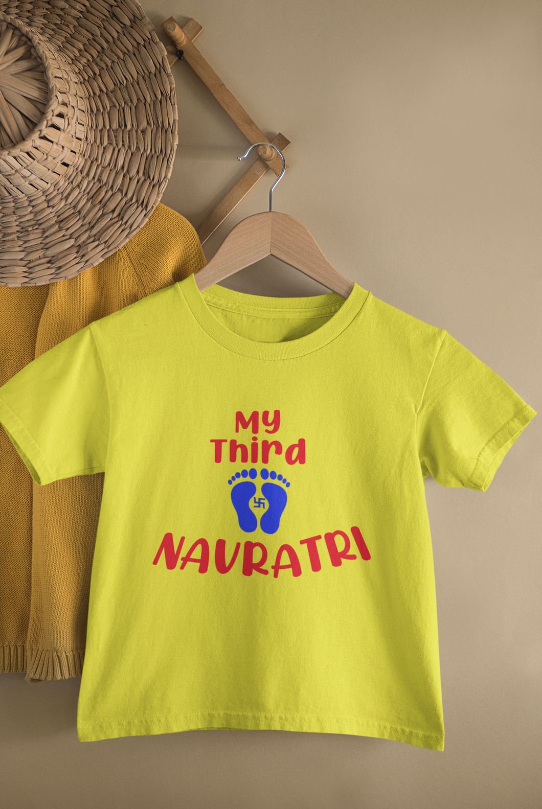 My Third Navratri Half Sleeves T-Shirt for Boy-KidsFashionVilla