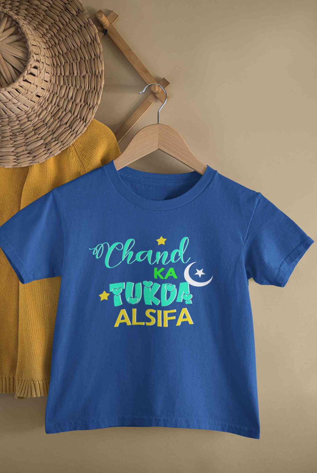 Custom Name Chand Ka Tukda Half Sleeves T-Shirt For Girls -KidsFashionVilla