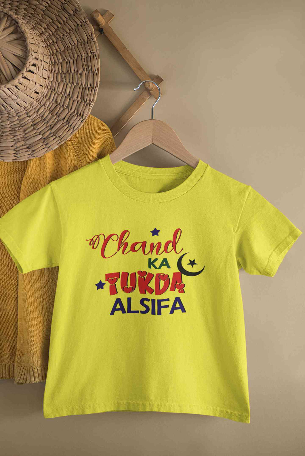 Custom Name Chand Ka Tukda Half Sleeves T-Shirt For Girls -KidsFashionVilla