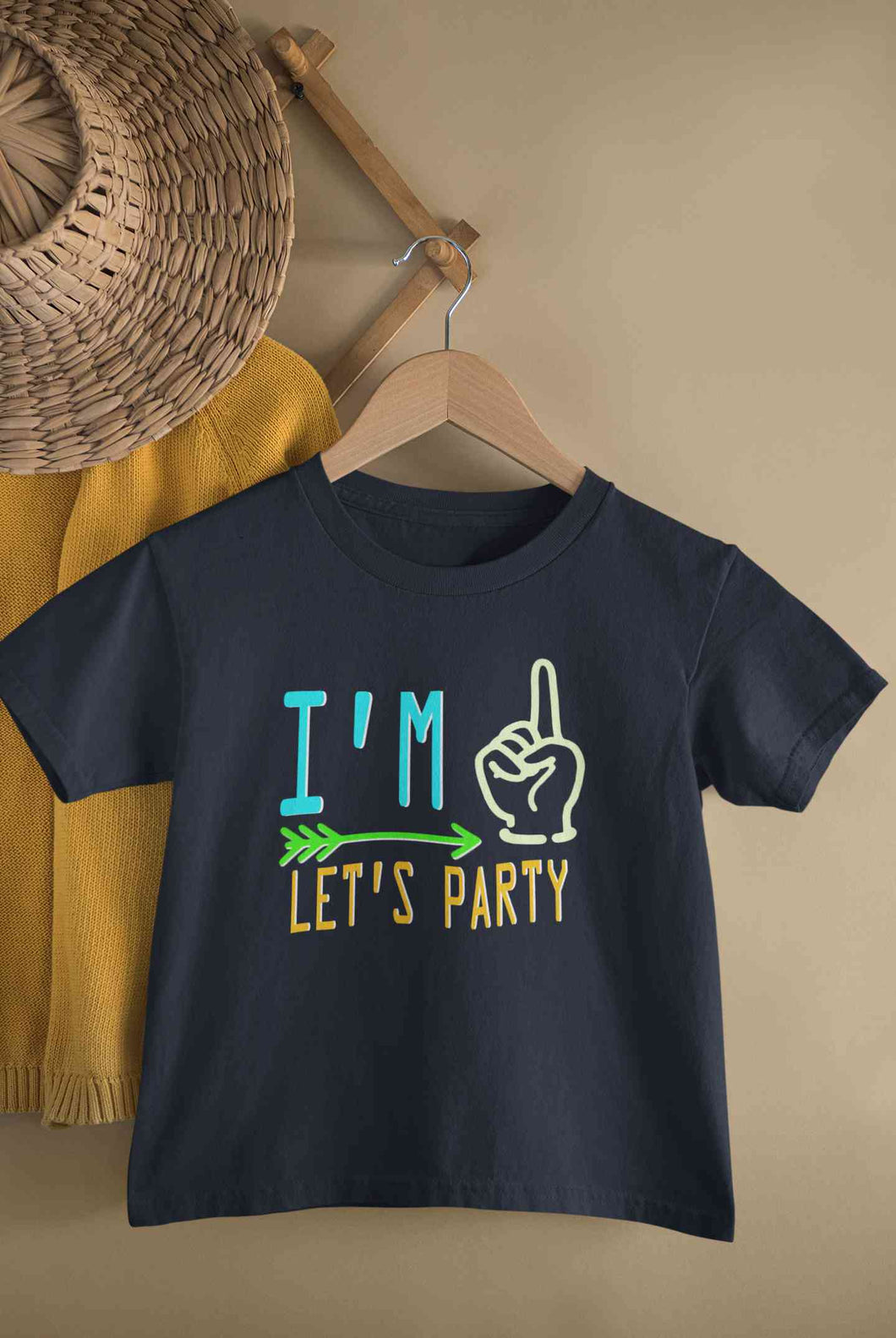 One Lets Party First Birthday Half Sleeves T-Shirt for Boy-KidsFashionVilla