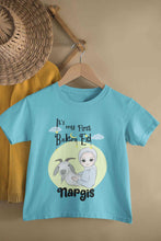 Load image into Gallery viewer, Custom Name Its My First Bakra Eid Half Sleeves T-Shirt For Girls -KidsFashionVilla
