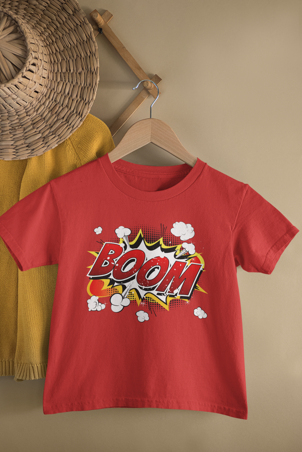 Boom Half Sleeves T-Shirt for Boy-KidsFashionVilla