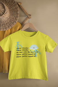 I Hear Thunder Poem Half Sleeves T-Shirt for Boy-KidsFashionVilla