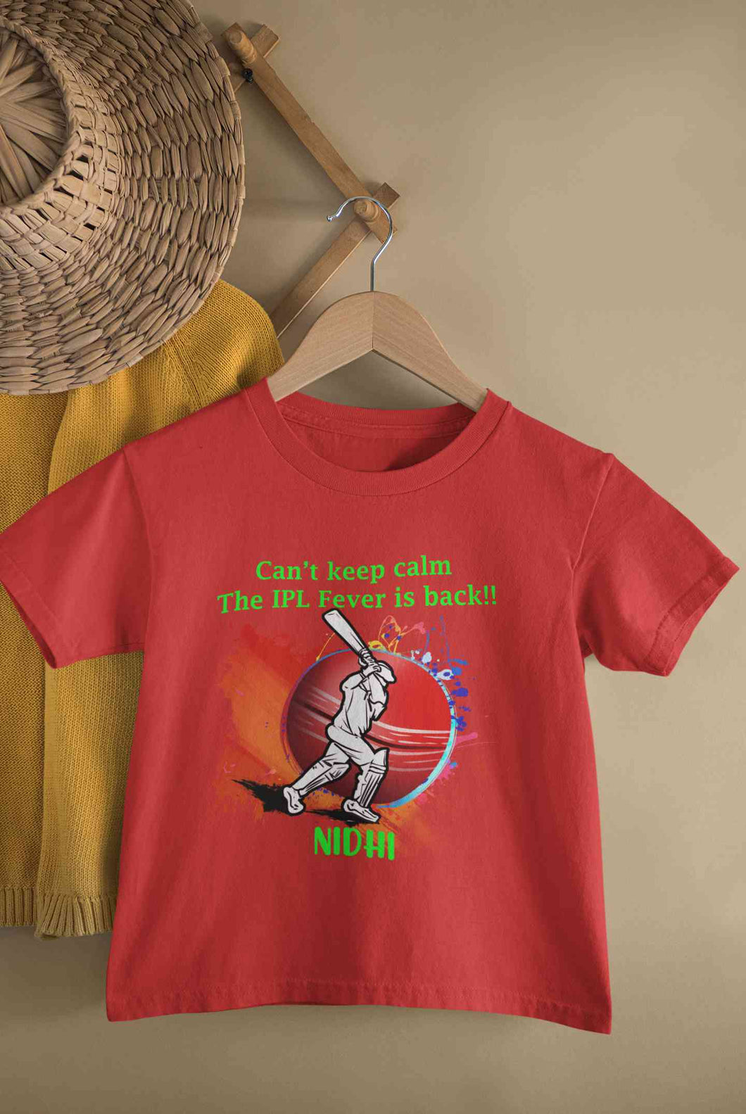 Custom Name Can Not Keep Calm IPL Half Sleeves T-Shirt For Girls -KidsFashionVilla