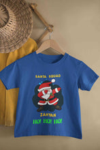 Load image into Gallery viewer, Customized Name Santa Squad Ho Ho Ho Christmas Half Sleeves T-Shirt for Boy-KidsFashionVilla

