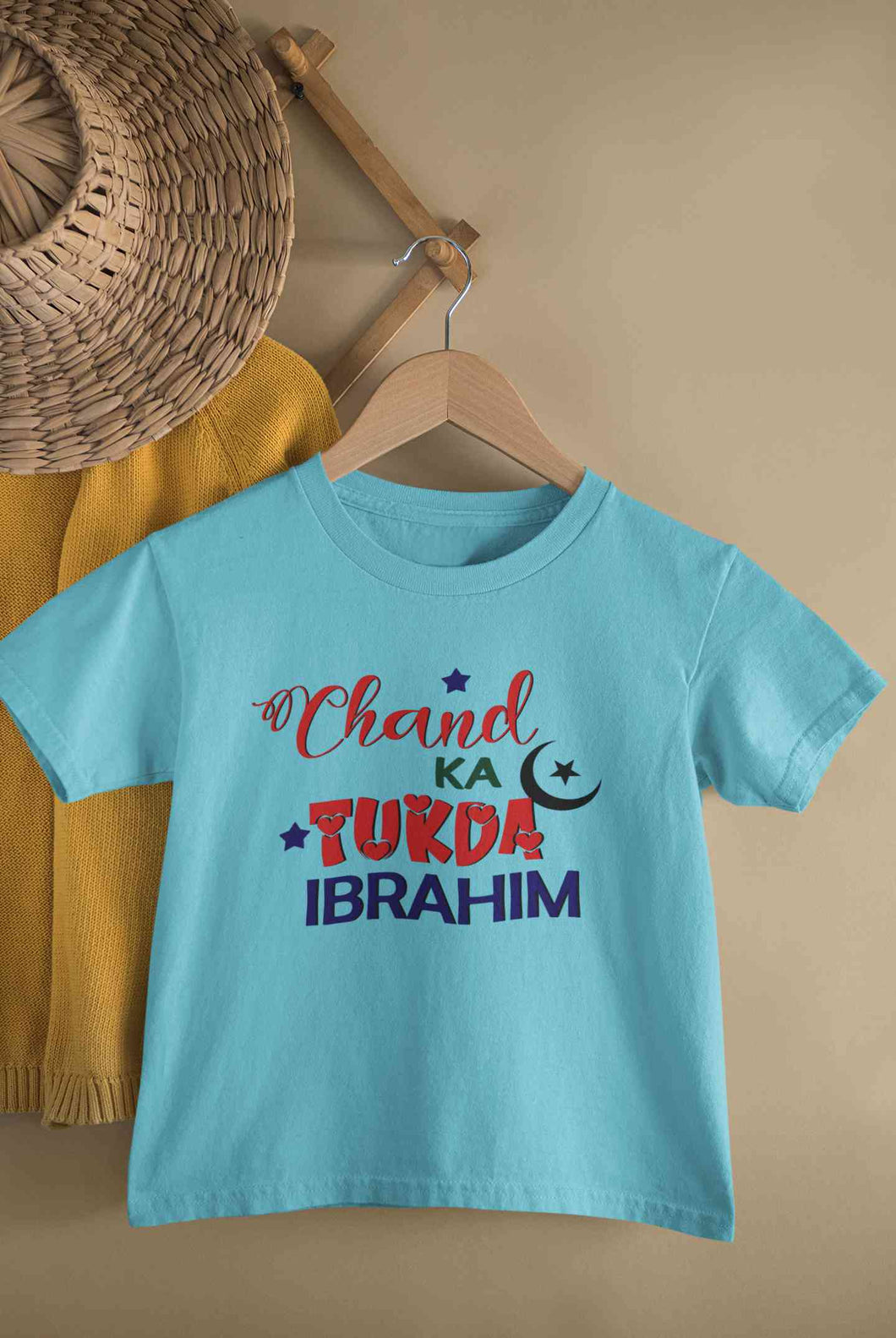 Custom Name Chand Ka Tukda Half Sleeves T-Shirt for Boy-KidsFashionVilla