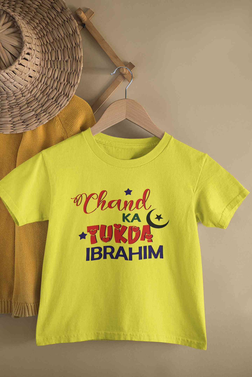 Custom Name Chand Ka Tukda Half Sleeves T-Shirt for Boy-KidsFashionVilla